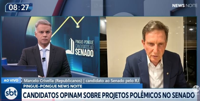 Capa de Marcelo Crivella ao SBT News: "Não sei se temos amadurecimento para o porte de armas"
